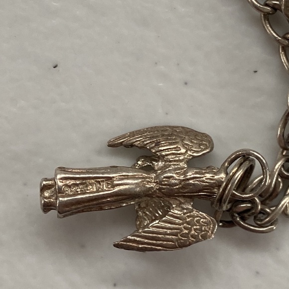 Sterling Silver Charm Bracelet With Three Charms Included - Picture 9 of 15